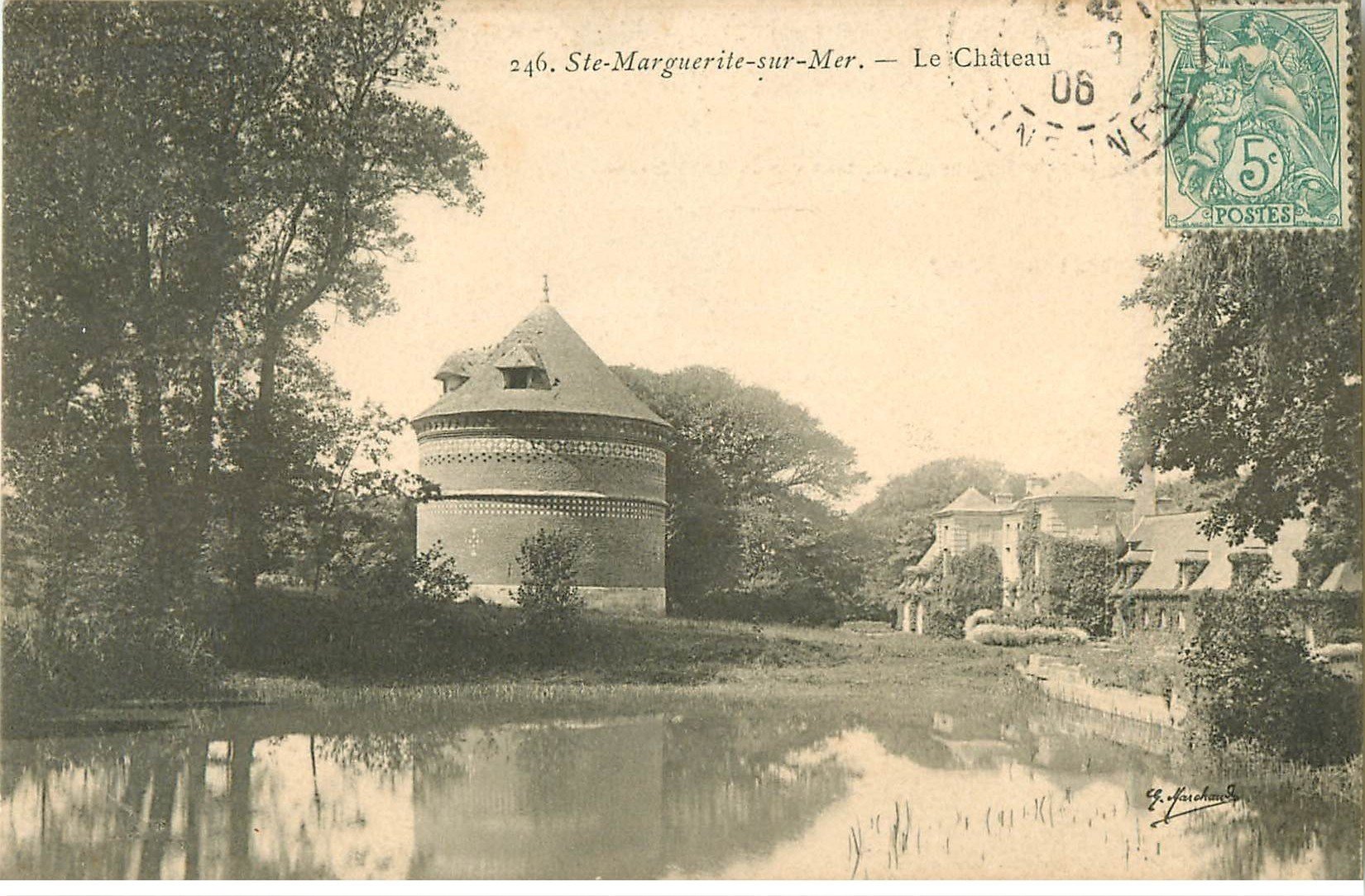 carte postale ancienne 76 SAINTE-MARGUERITE-SUR-MER. Le Château 1906