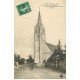 carte postale ancienne 76 SAINTE-MAURICE-D'ETELAN. Cycliste devant l'Eglise 1910