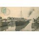 carte postale ancienne 76 TANCARVILLE. Canal sortie du Bateau RHÔNE 1906