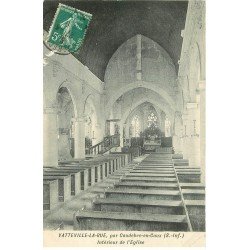 carte postale ancienne 76 VATTEVILLE-LA-RUE. Intérieur de l'Eglise 1910