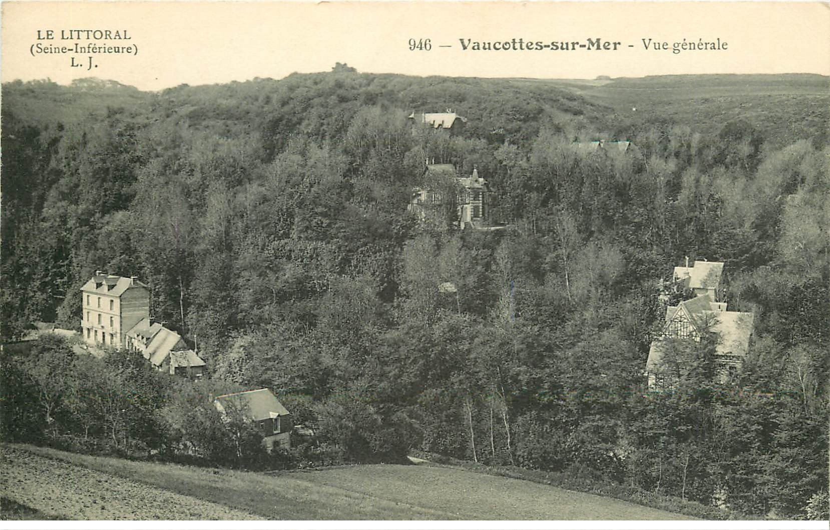 carte postale ancienne 76 VAUCOTTES-SUR-MER. Vue générale