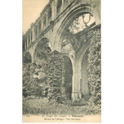 carte postale ancienne 76 VALMONT. Ruines Abbaye