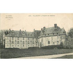 carte postale ancienne 76 VALMONT. Façade du Château 1909