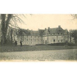 carte postale ancienne 76 VALMONT. Le Château animation