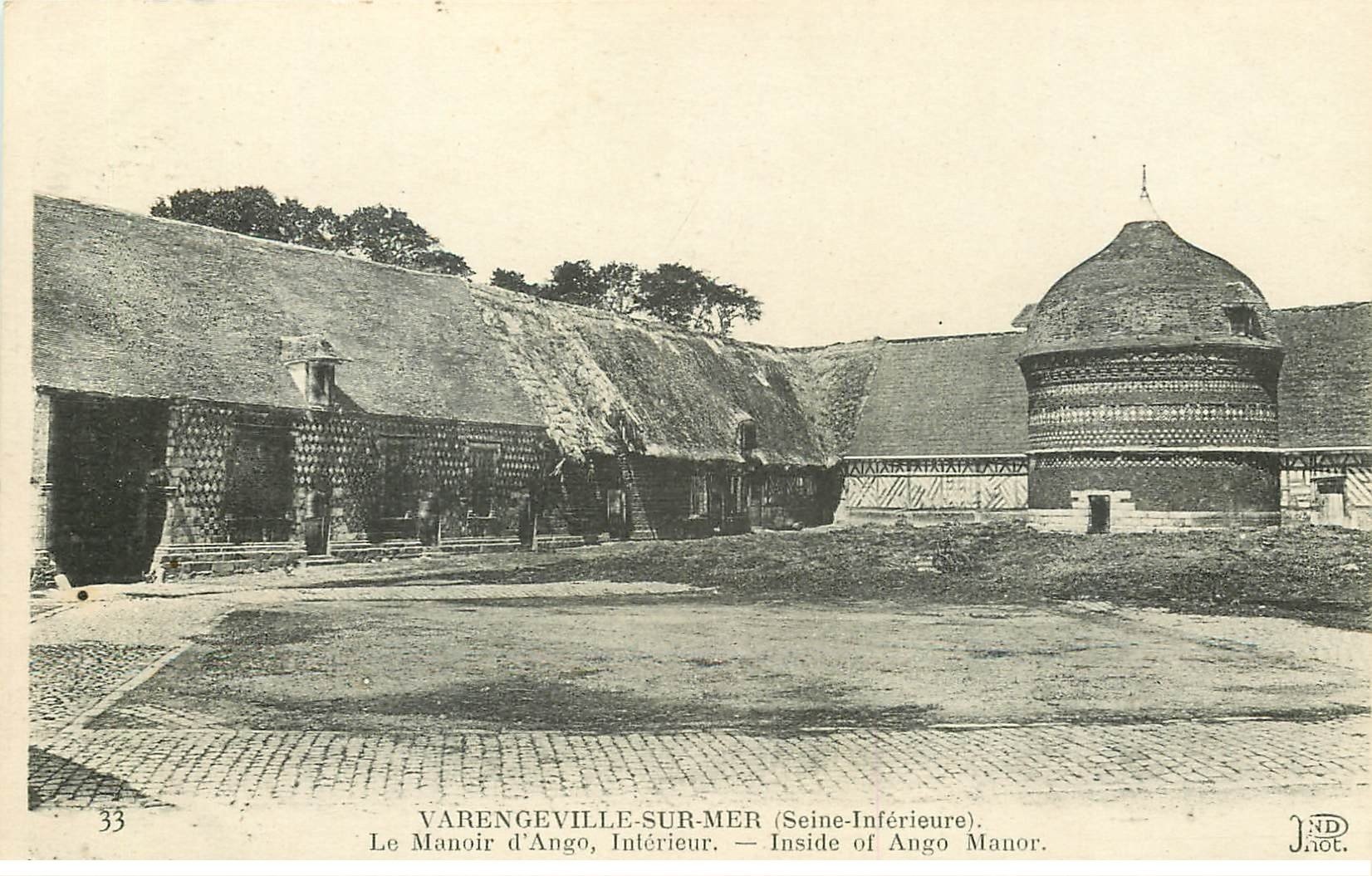 carte postale ancienne 76 VARENGEVILLE-SUR-MER. Manoir Ango intérieur