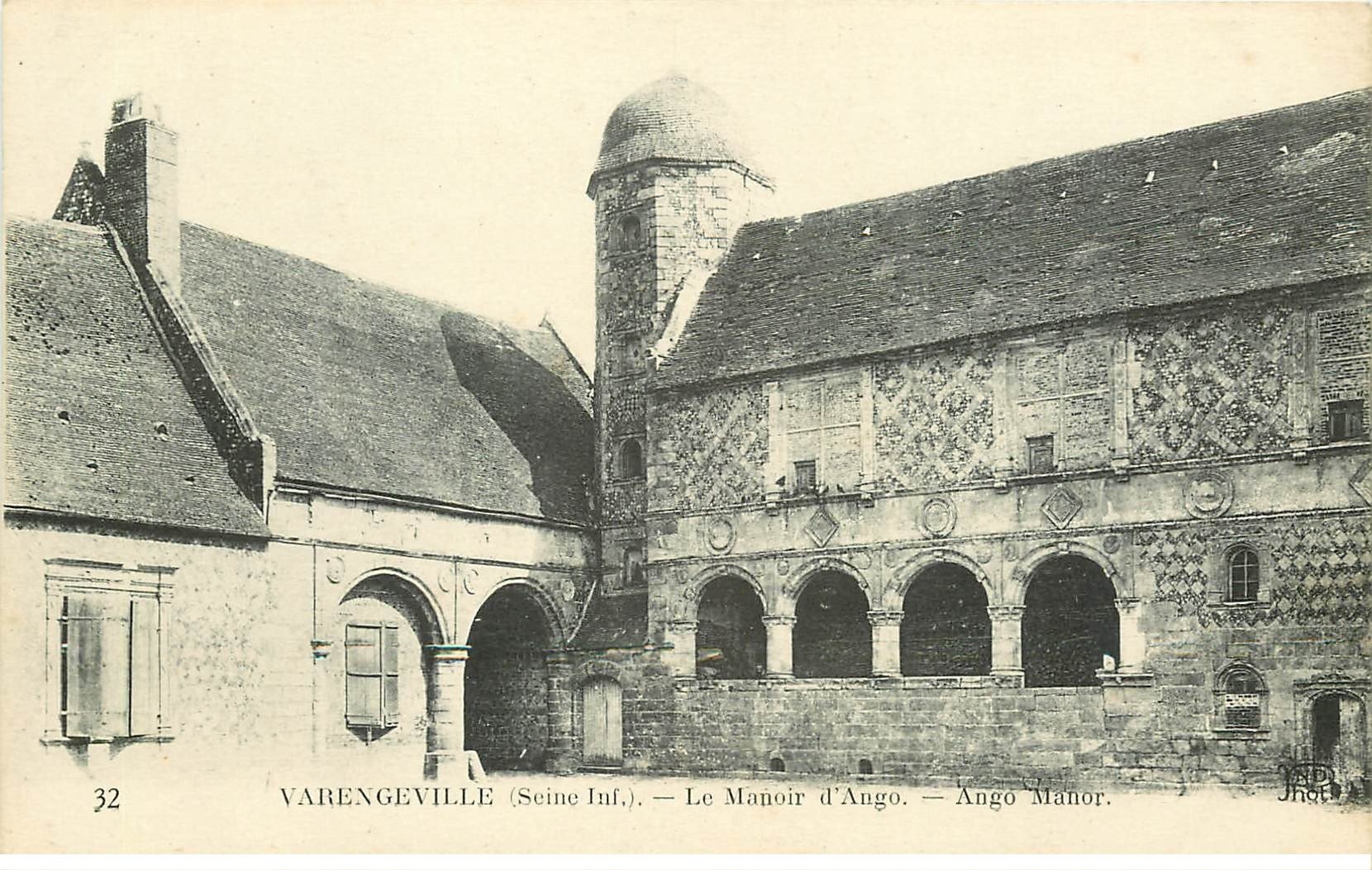 carte postale ancienne 76 VARENGEVILLE-SUR-MER. Manoir Ango 1922