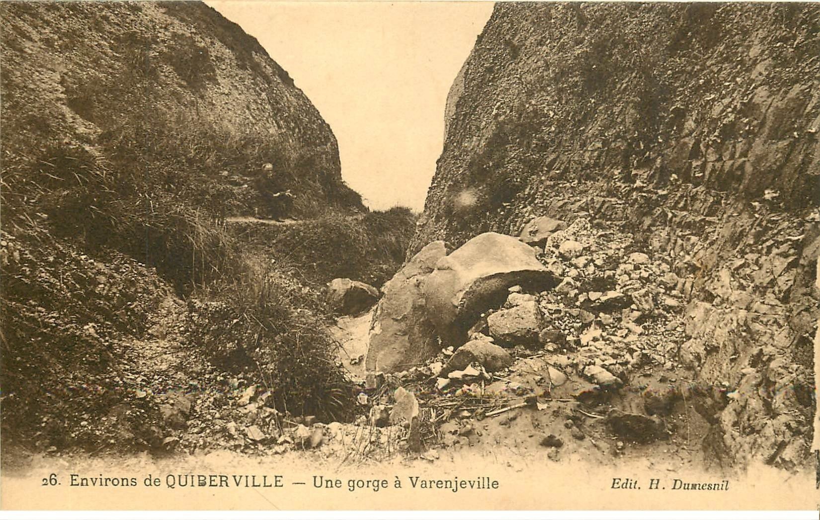 carte postale ancienne 76 VARENGEVILLE-SUR-MER. Une Gorge