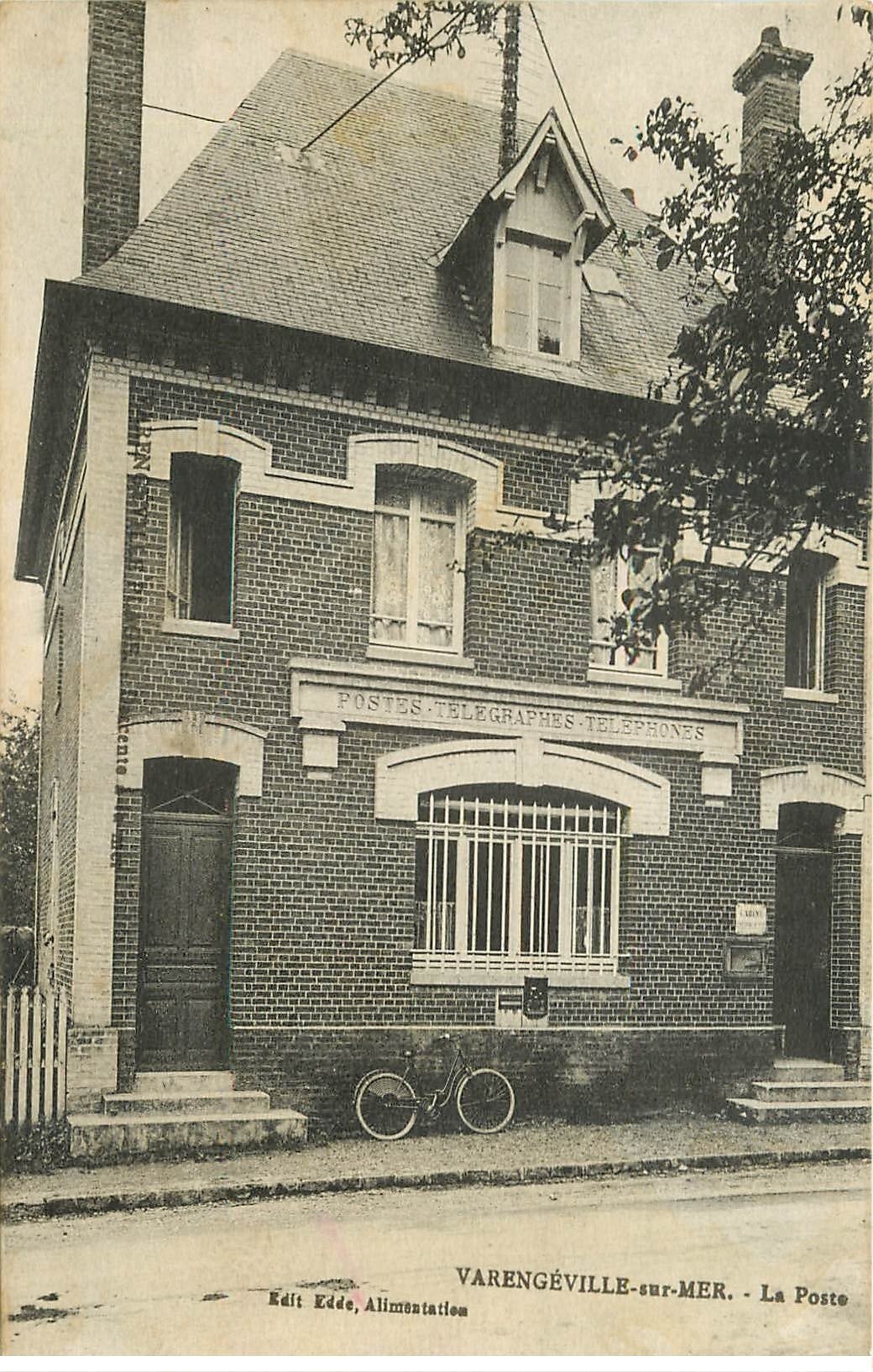 carte postale ancienne 76 VARENGEVILLE-SUR-MER. La Poste et Télégraphes