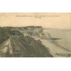carte postale ancienne 76 VEULES-LES-ROSES. Falaises 1911