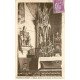 carte postale ancienne 76 VEULES-LES-ROSES. L'Eglise Autel et Statue Saint-Martin 1935