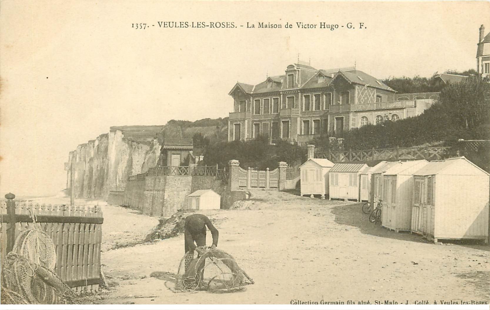 76 Veules Les Roses Maison De Victor Hugo Pecheur Avec Casier A Homards Vers 1900 76 Veules Les Roses Maison De Victor Hugo Pecheur Avec Casier A Homards Vers 1900