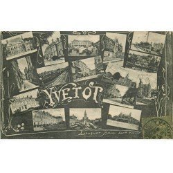 carte postale ancienne 76 YVETOT. Fantaisie multivues 1918