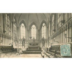 carte postale ancienne 76 YVETOT. Intérieur Chapelle 1904