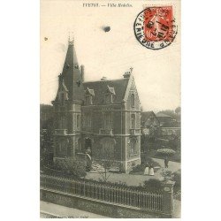 carte postale ancienne 76 YVETOT. Villa Hedelin 1908 animation