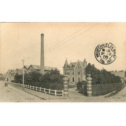 carte postale ancienne 76 YVETOT. Villa et Minoterie Hericher 1908. Verso vierge