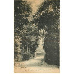 carte postale ancienne 76 YPORT. Route de la Gare