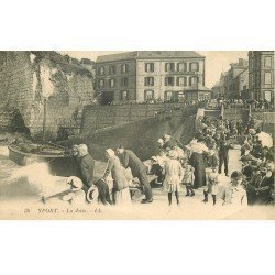 carte postale ancienne 76 YPORT. La Jetée Hôtel Toucard