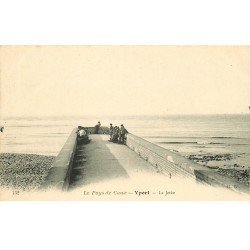 carte postale ancienne 76 YPORT. La Jetée animation