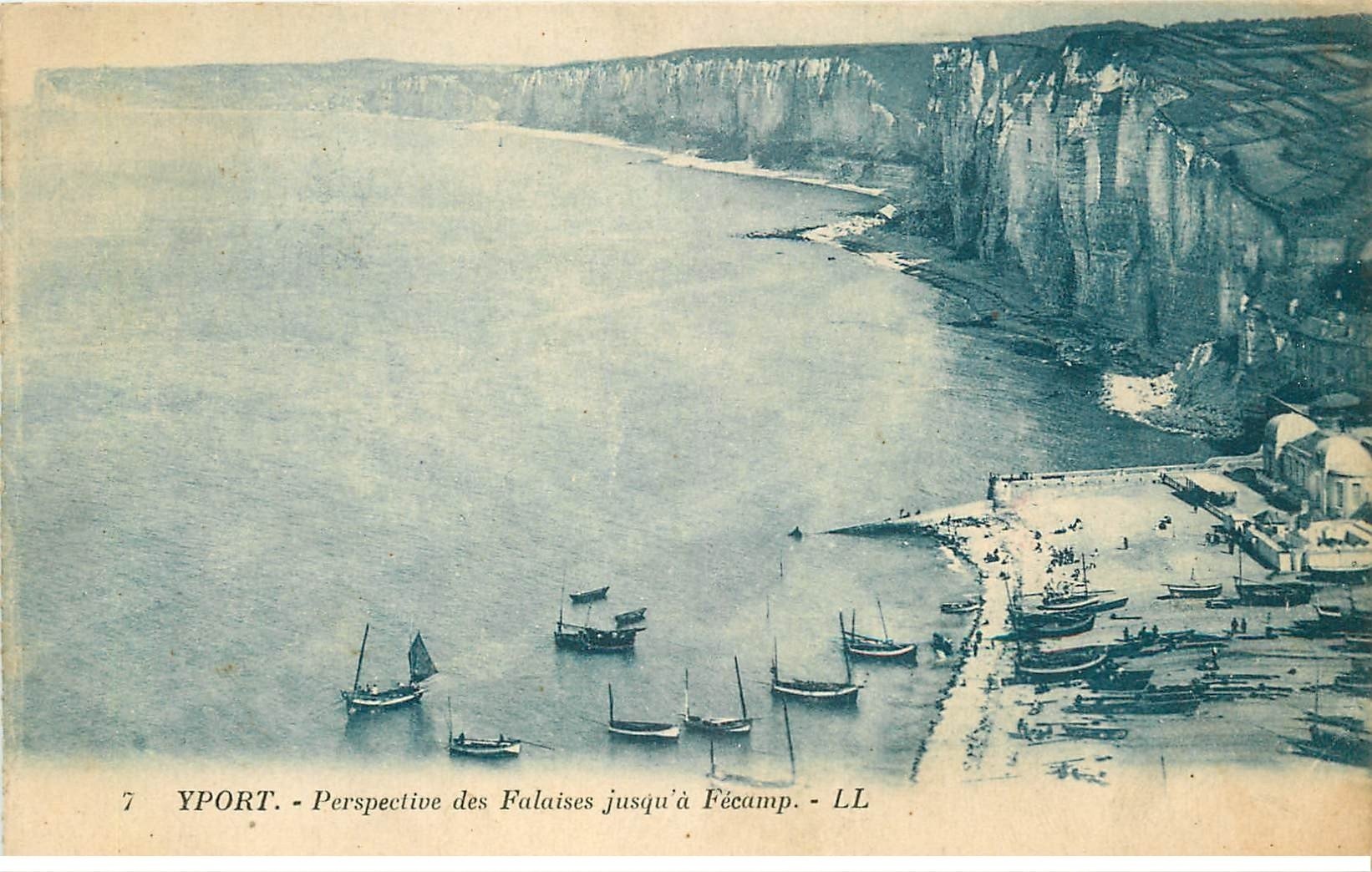 carte postale ancienne 76 YPORT. Falaises jusqu'à Fecamp