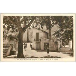 carte postale ancienne 06 LA ROQUETTE SUR SIAGRE. Enfants Rues du Four et du Lavoir 1949