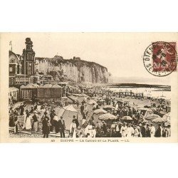 carte postale ancienne 76 DIEPPE. Casino 1926 Plage