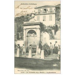 carte postale ancienne 06 LA TURBIE. La Fontaine 1904