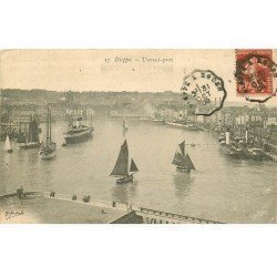 carte postale ancienne 76 DIEPPE. L'Avant-Port 1908