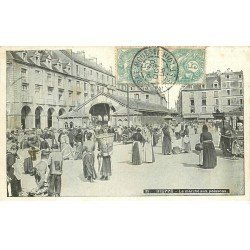 carte postale ancienne 76 DIEPPE. Marché aux Poissons 1906