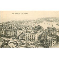 carte postale ancienne 76 DIEPPE. Vue sur le Marché