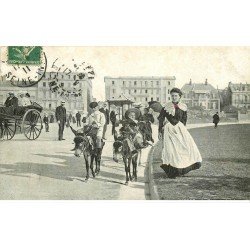 carte postale ancienne 76 DIEPPE. Promenade à Ane 1911