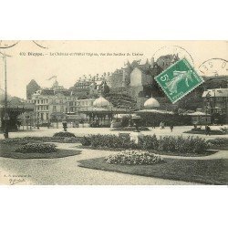 carte postale ancienne 76 DIEPPE. Hôtel Regina Jardins du Casino 1912