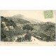 carte postale ancienne 06 LA TURBIE. Route Grande Corniche et Mont-Agel. Timbre Taxe Monaco