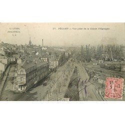 carte postale ancienne 76 FECAMP. Vue prise de la Caisse d'Epargne 1906