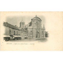 carte postale ancienne 76 FECAMP. Eglise Sainte- Trinité vers 1900 Librairie Auber