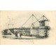 carte postale ancienne 76 ELBEUF. Le Pont Suspendu 1901
