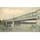 carte postale ancienne 76 ELBEUF. Le Pont rue de Paris 1907