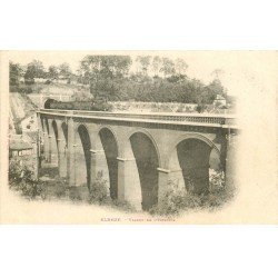 carte postale ancienne 76 ELBEUF. Train sur Viaduc de l'Hospice