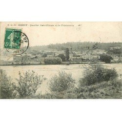 carte postale ancienne 76 ELBEUF. Quartier Saint-Etienne et Teintureries 1909