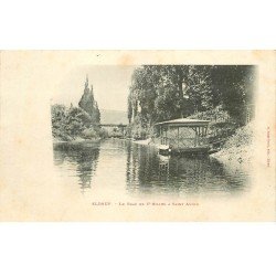 carte postale ancienne 76 ELBEUF. Vers 1900 Bras Saint-Gilles à Saint-Aubin