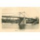carte postale ancienne 76 ELBEUF. Vers 1900 Le Pont Suspendu BF Paris