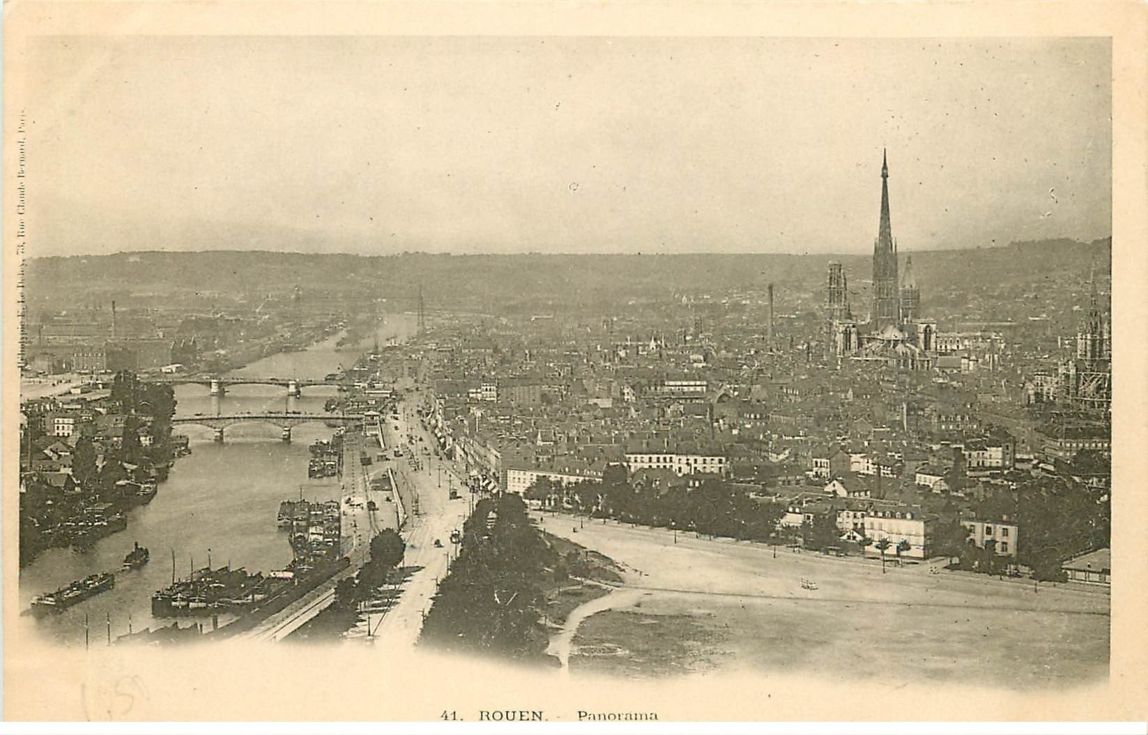 carte postale ancienne 76 ROUEN. Panorama 41