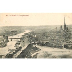 carte postale ancienne 76 ROUEN. Vue générale 1908