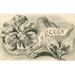 carte postale ancienne 76 ROUEN. Une Pensée