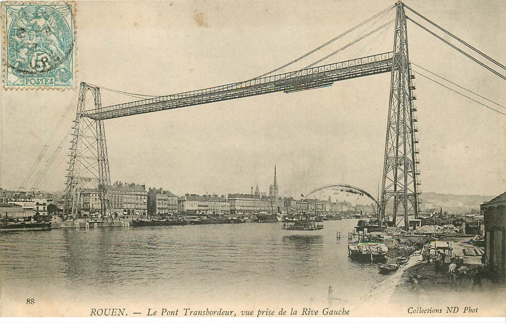 carte postale ancienne 76 ROUEN. Pont Transbordeur 88