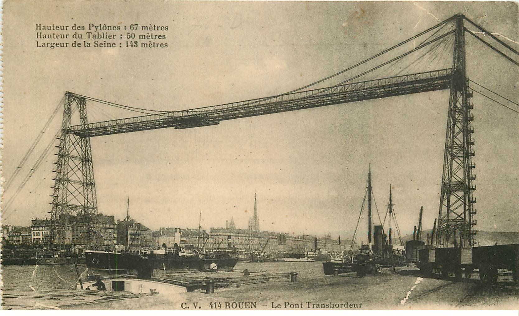 carte postale ancienne 76 ROUEN. Pont Transbordeur 414 bis