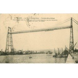 carte postale ancienne 76 ROUEN. Pont Transbordeur 1924