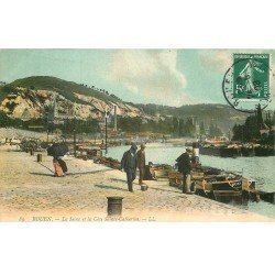 carte postale ancienne 76 ROUEN. Seine Côte Sainte-Catherine 1908