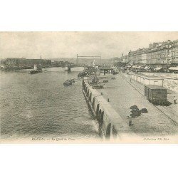 carte postale ancienne 76 ROUEN. Quai de Paris