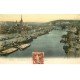 carte postale ancienne 76 ROUEN. Vue générale 1910 couleur