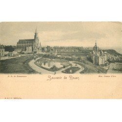 carte postale ancienne 76 ROUEN. Souvenir N-D de Bonsecours vers 1900